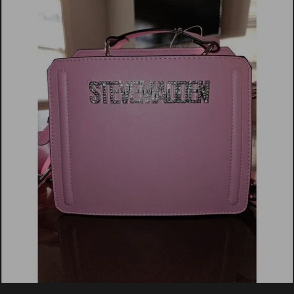 Steve Madden Fonda Pink Rhinestone Satchel Bag Crossbody NWT - Picture 6 of 8